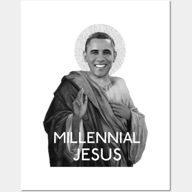 Barack Obama- Millennial Jesus Wall Art by edgarcat